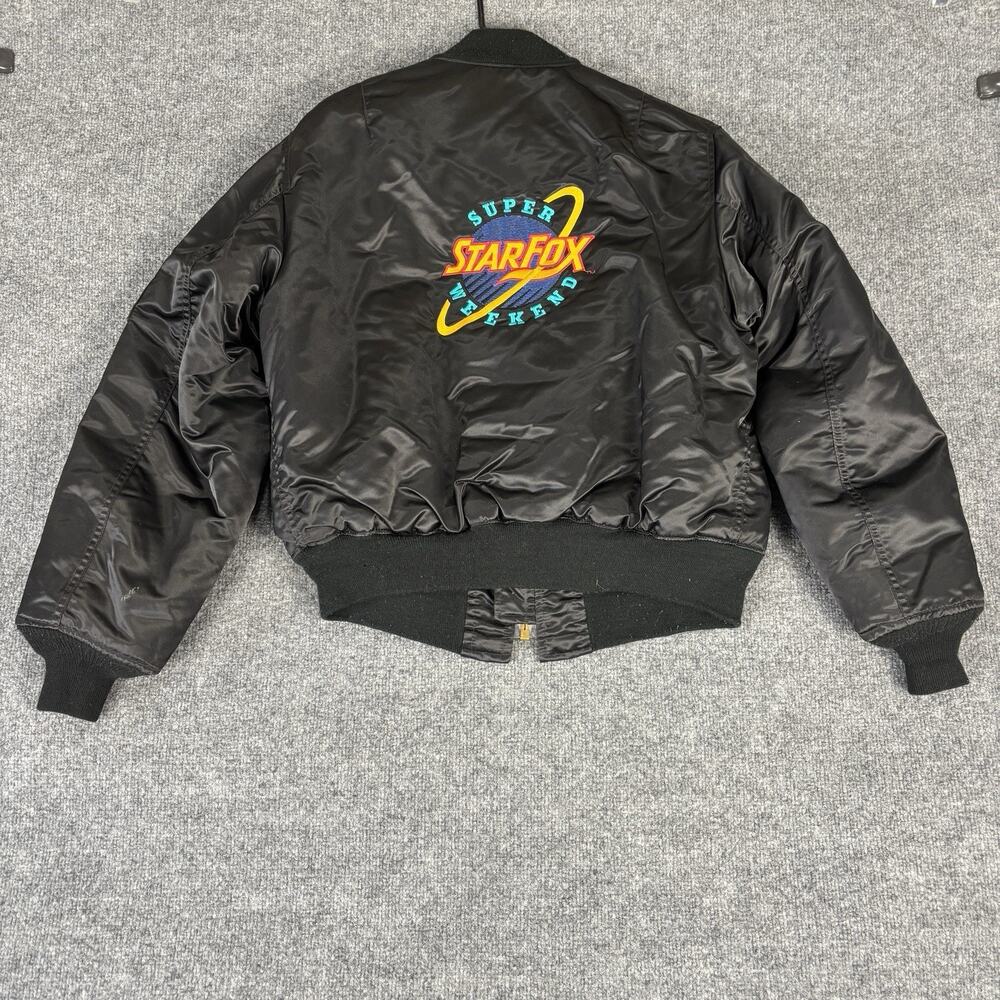 1993 Nintendo Starfox Star Fox Super Weekend Competition Flight Jacket Sz Large